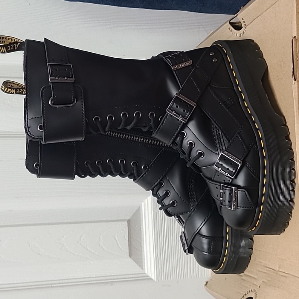 RARE Dr Martens 1914 Quad Strap Platform Tall boots
